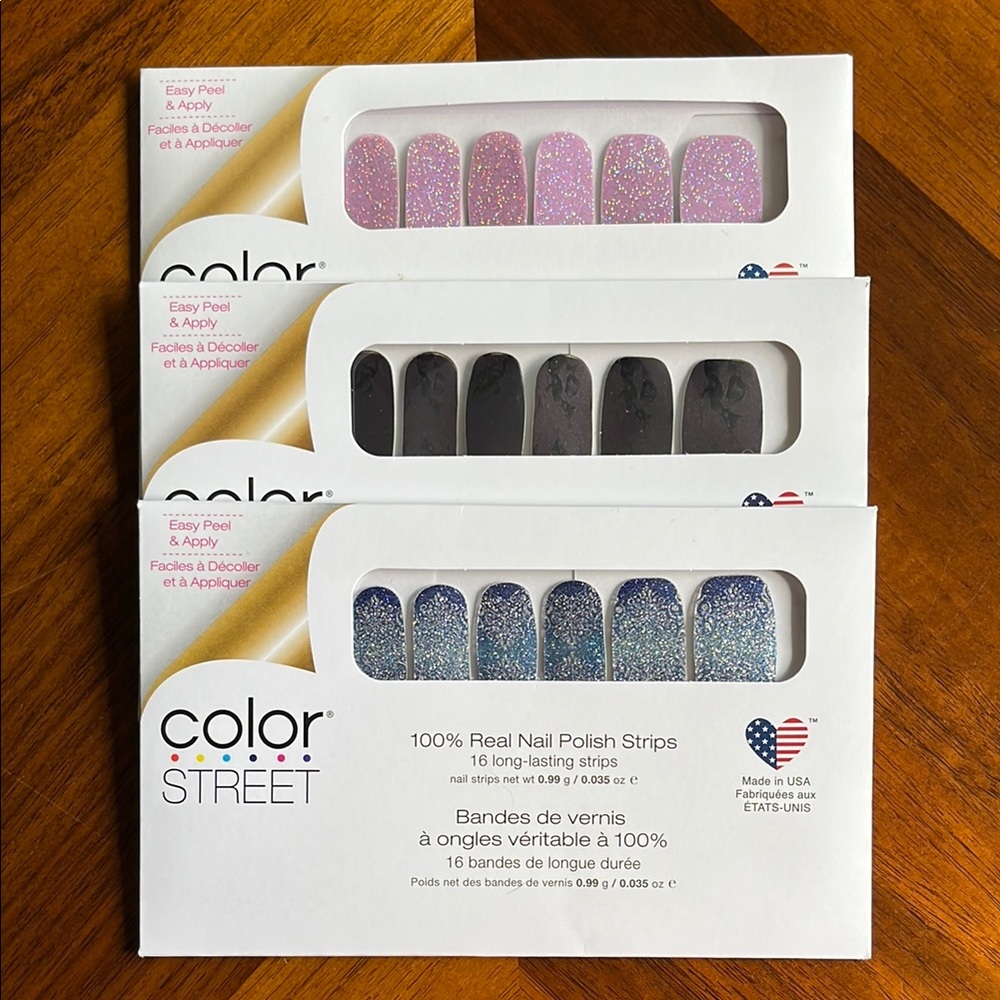 Color Street Nail Polish Strips - 3 Pack